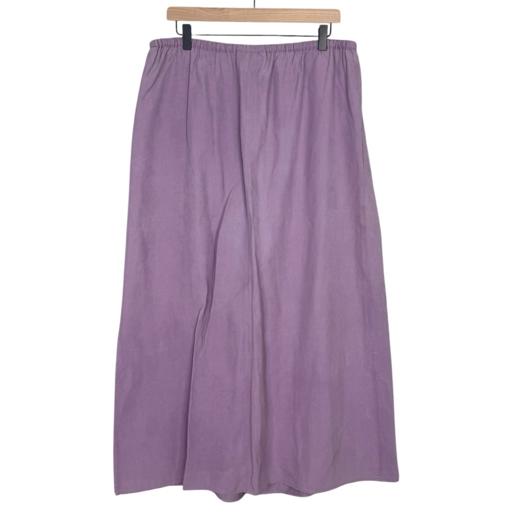 Country Shop Vintage Maxi Skirt Womens 16 Silk Drawstring Pull On Long Modest - Picture 6 of 7